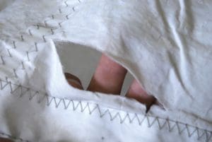 Considerations for repairing used sails